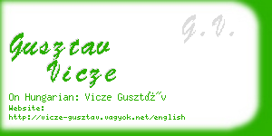 gusztav vicze business card